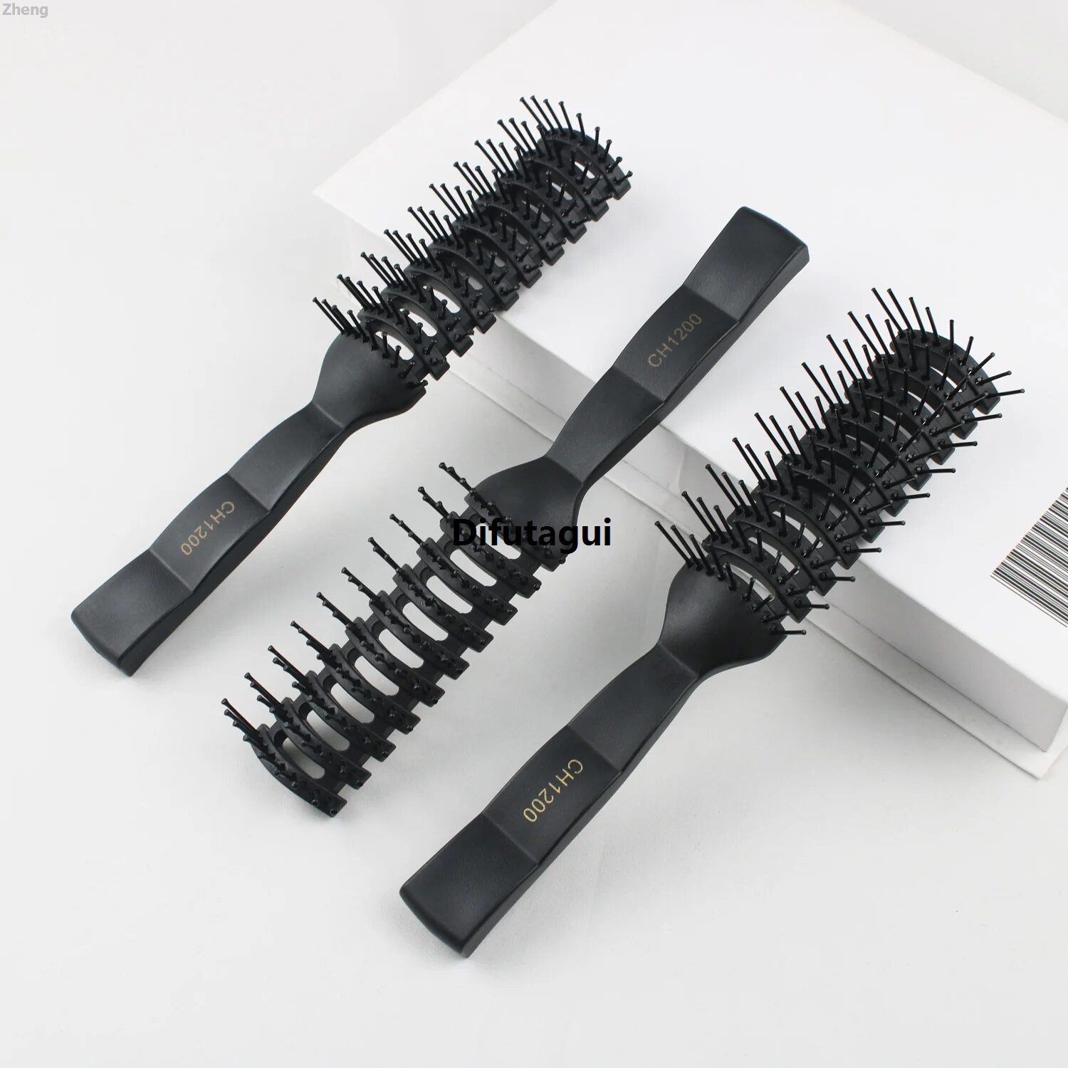 Difutagui Zheng Row comb Special hair anti-static high temperature nine shape Fifty percent discount Fashion ribbed comb P all-black men's factory direct P comb