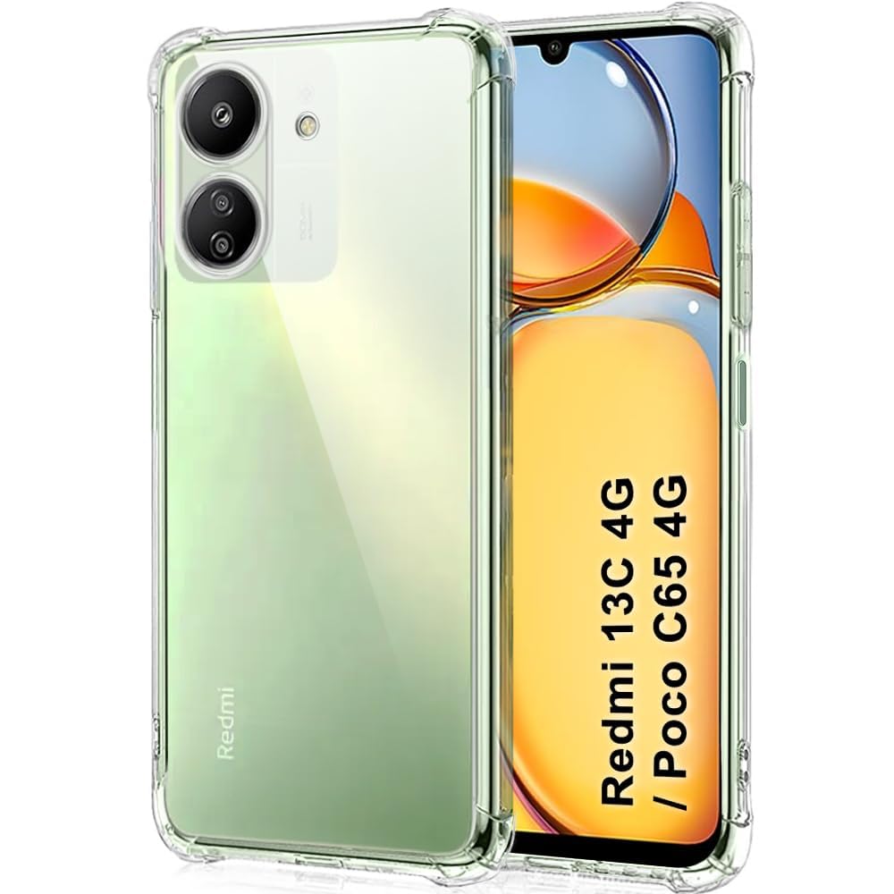 Redmi 13C(4G) Border Case With Back Transparent Cover