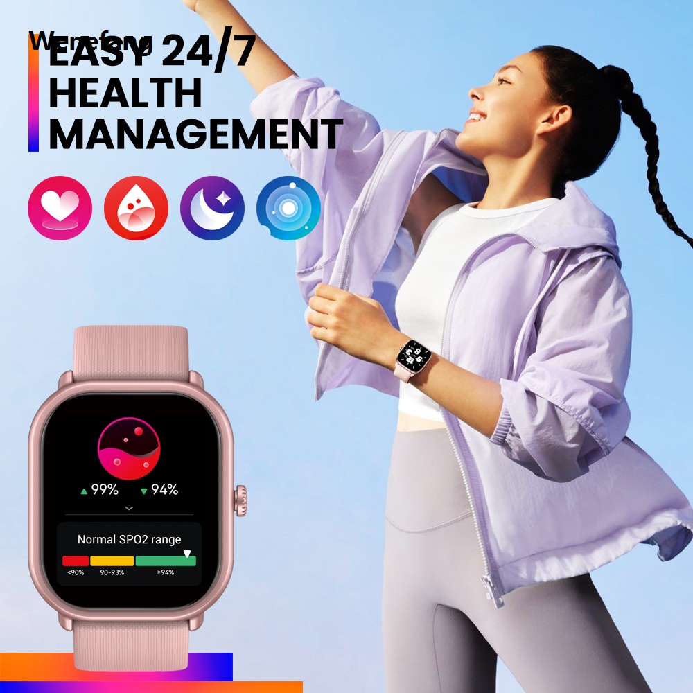 Wenefang New Zeblaze GTS 3 Pro Voice Calling Smart Watch Ultra-big HD AMOLED Sales promotion Screen Health and Fitness Tracking Smartwatch for Men Women