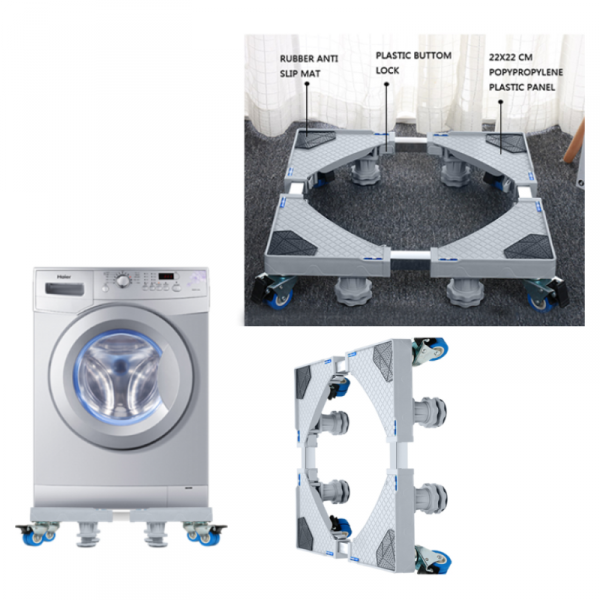 Washing Machine Stand Universal Mobile Fridge Stand Base Adjustable Base for Dryer Refrigerator Kitchen Accessories