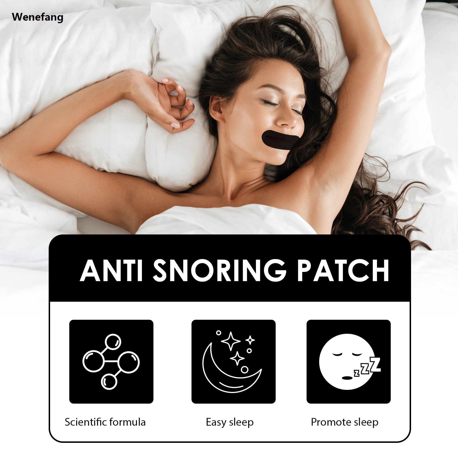 Wenefang 30pcs/Bag Mouth Tape for Sleep Anti Snoring Mouth Strips Allergenic New style Medical Grade Nose Breathing Strips Reduce Mouth Dryness