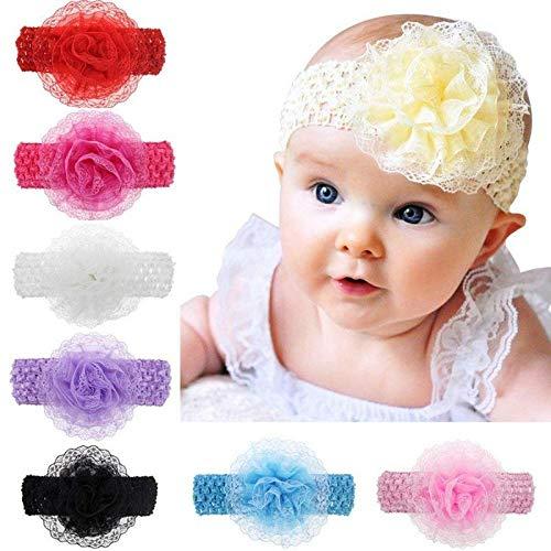 Adjustable Soft Flower Elastic Head Hair Bands For Babies Kids Girls 1 piece