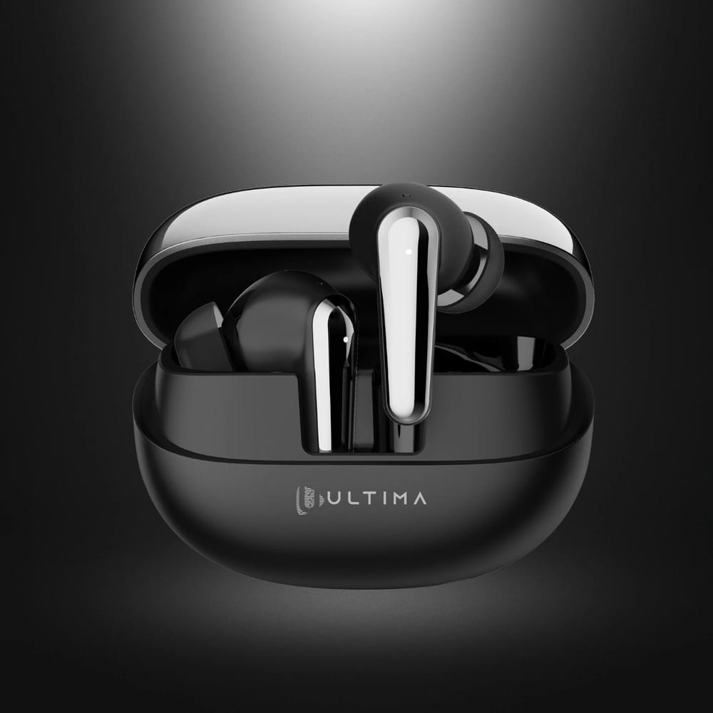 Ultima Prime 1.0 ANC Earbuds with App Support | 60Hrs Playtime | Dual Pairing | EQ Modes | Supreme Sound | 4Mics AI ENC | Game Mode(40ms) | Elegant Appeal | Premium wireless earbuds