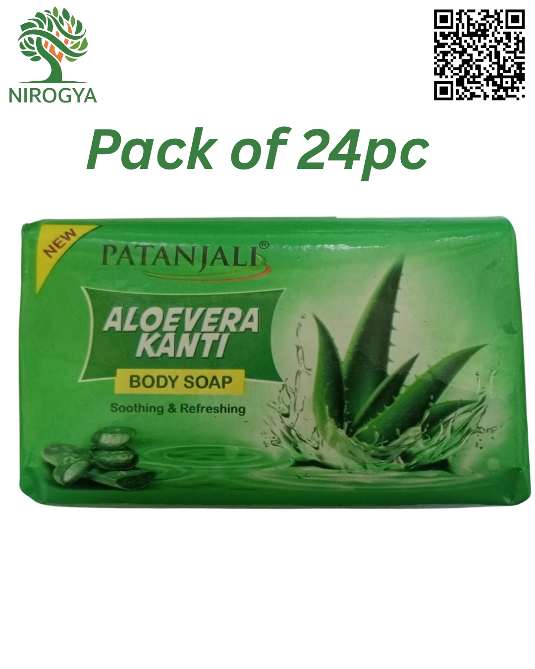 Patanjali Aloevera Kanti Body Soap 150gm Pack of 24pc