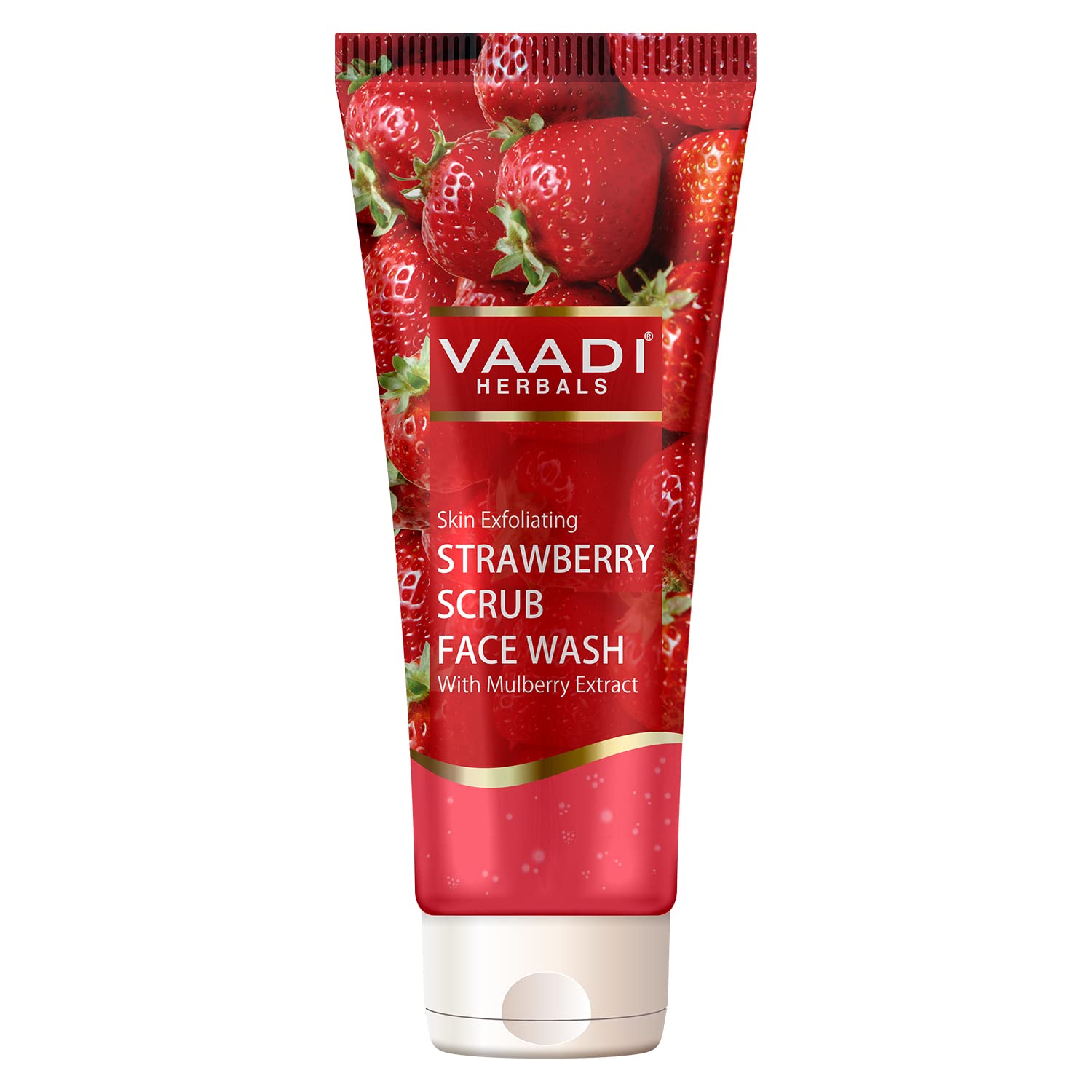 Vaadi Herbals Strawberry Scrub Face Wash with Mulberry Extract 60 ml
