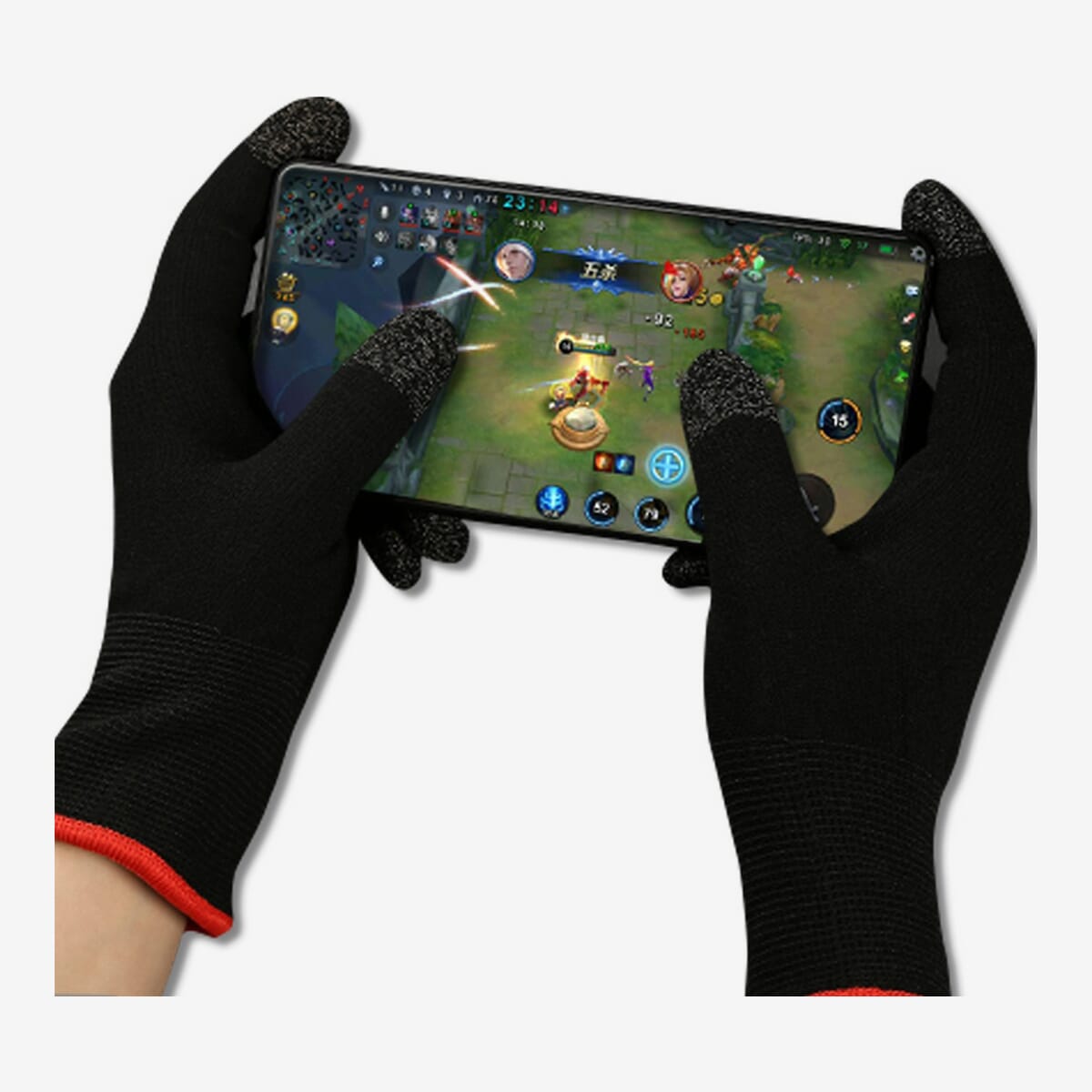 Sweatproof Gaming Gloves for PUBG Mobile Touchscreen Joystick Breathable Non-Slip Finger Sleeves