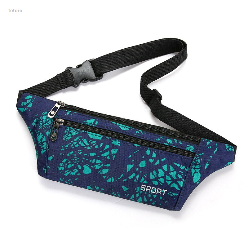 Linman NEW totoro Summer New Men's Waist Bag Waterproof Nylon Leisure Bag Three SaProfesional les promotion Layer Versatile Small Men's Bag Sports Mobile Phone Bag GREEN