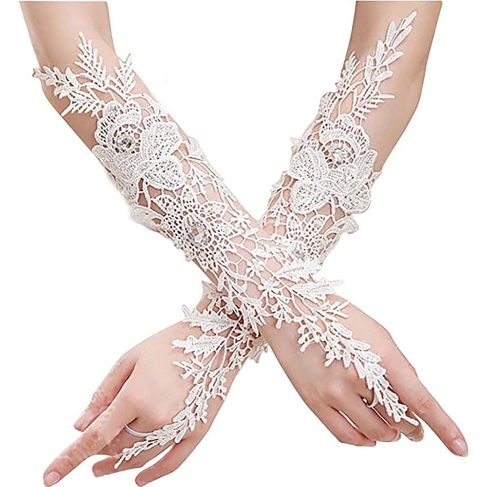 Satin Cosplay Party Stage Gloves Dance Mittens Wedding Bridal Gloves Evening Party Gloves Long Finger Mittens Events Activities Dress