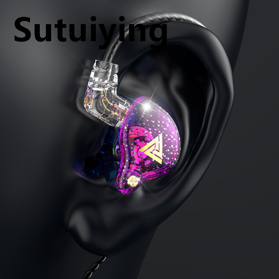 Sutuiying QKZ AK6 Pro Wired Earphone HiFi In Ear Headphones Copper Driver Fifty percent discount Sport Noise Cancelling Headset Games Music Earbuds Original