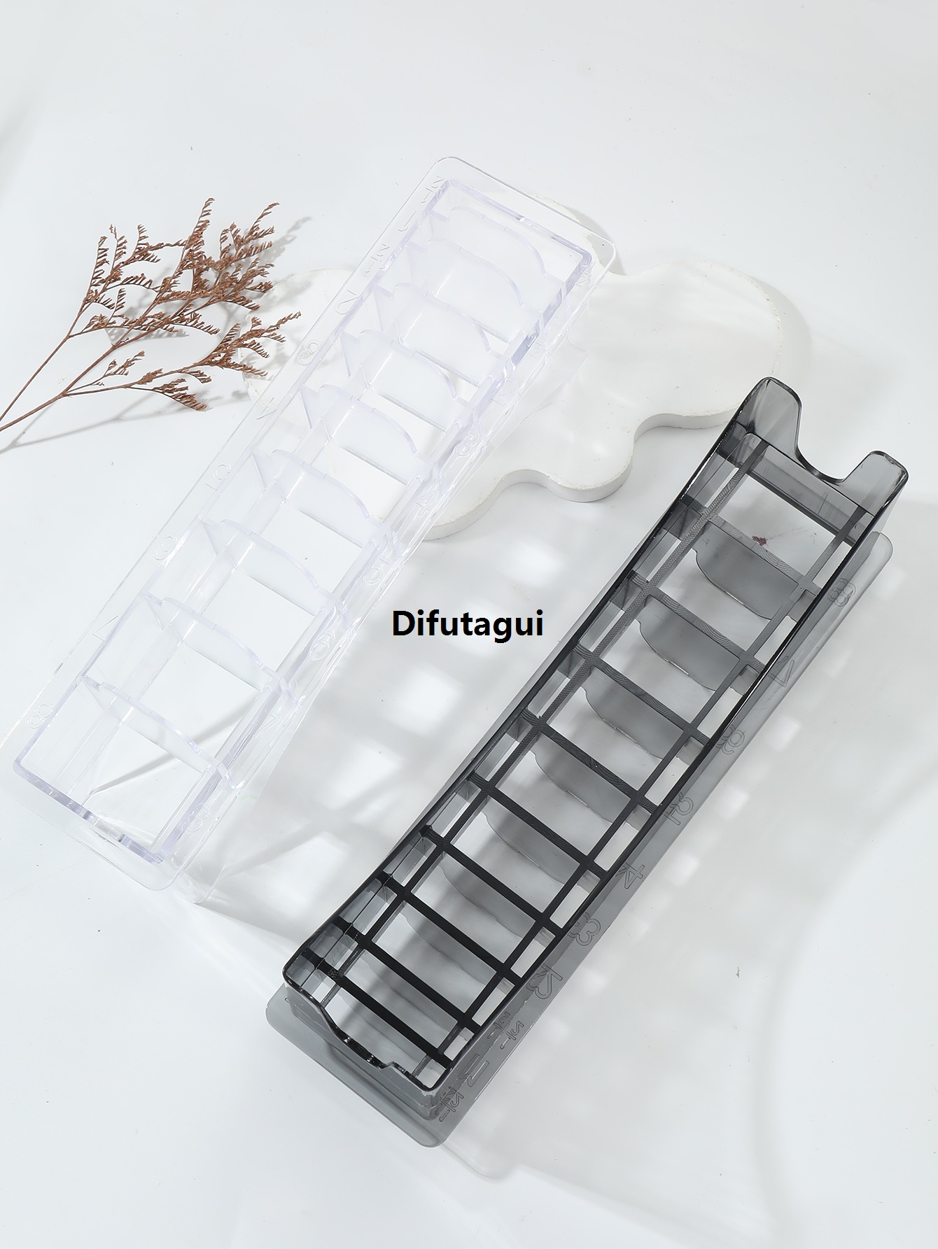 Difutagui Salon storage box rack guide limited edition 10 storage box comb 1 piece Bargain price hair clipper limited caliper universal comb hairdressing tools