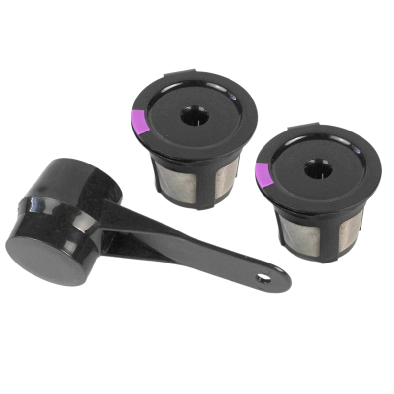 2 Pcs Reusable Coffee Pods and Spoon for Coffee Capsule Machine Food Grade Pp Plastic Coffee Pods and Spoon