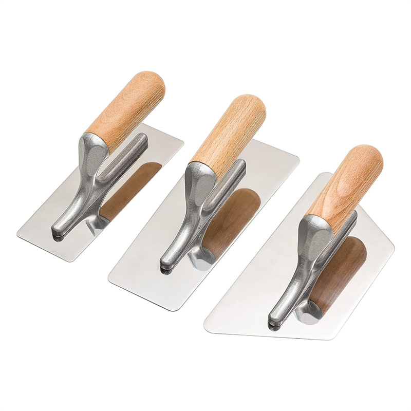ARELENE Polished Stainless Steel Venetian Plaster Trowel Set 3 PC Paint Plastering Finishing Hand Tools
