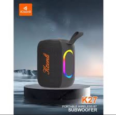 KISONLI K27 8W Portable Bluetooth Speaker - RGB Light, Wireless Mini Subwoofer, Rechargeable Battery, Outdoor Party Speaker
