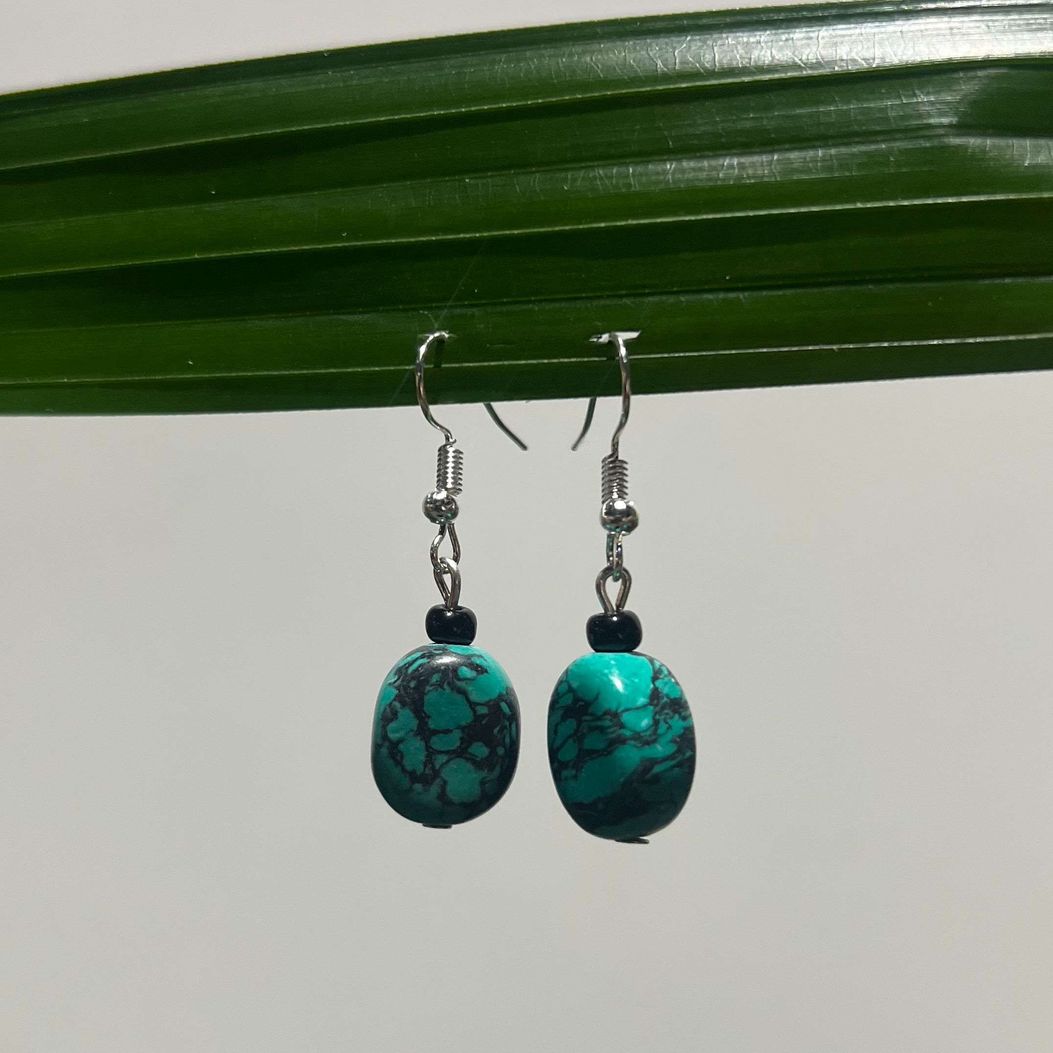 Turquoise Stone Beaded Cherry Earrings For Women