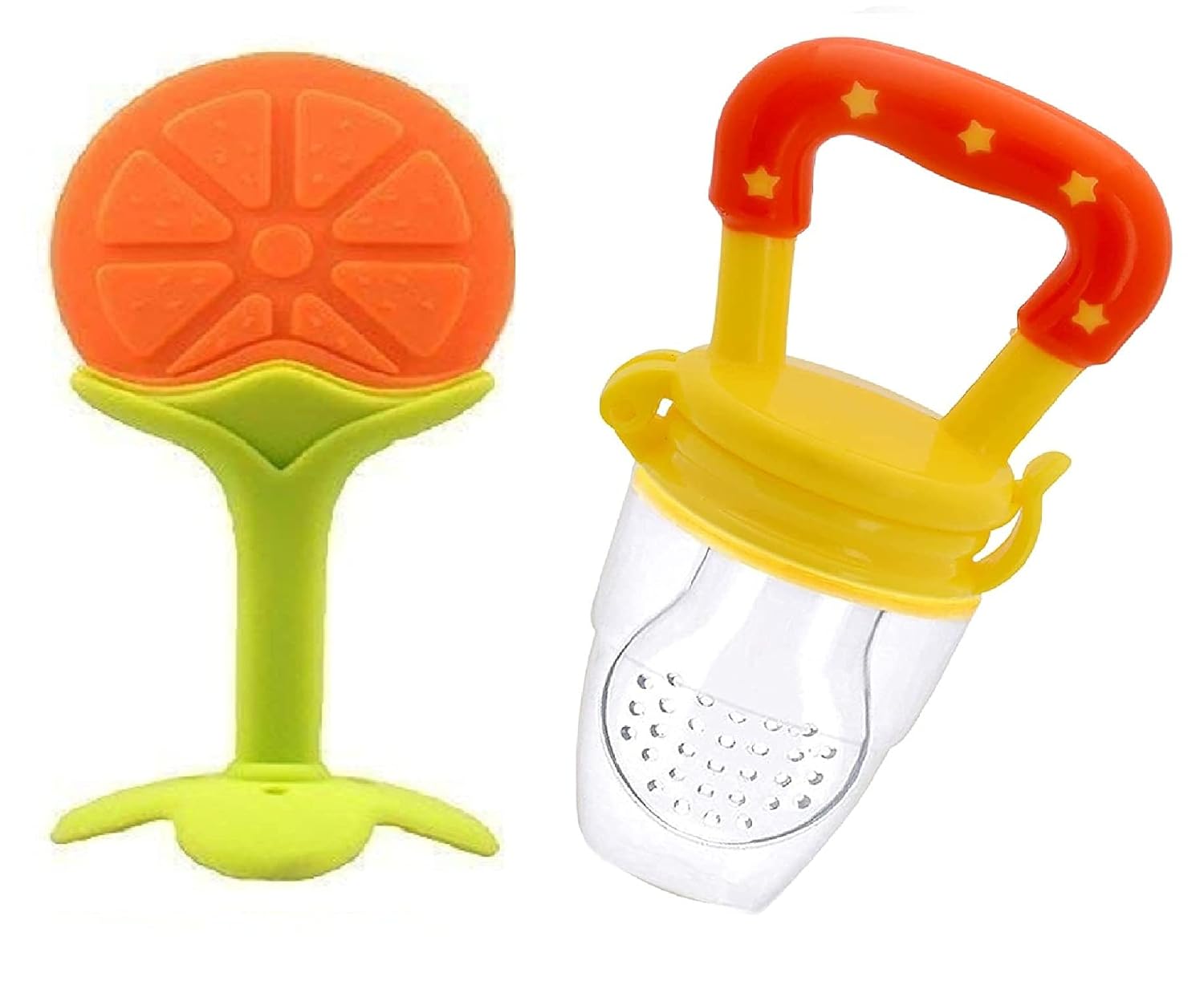 Silicone Fruit Shape Baby Teether - BPA-Free Combo Pack for 3-12 Months