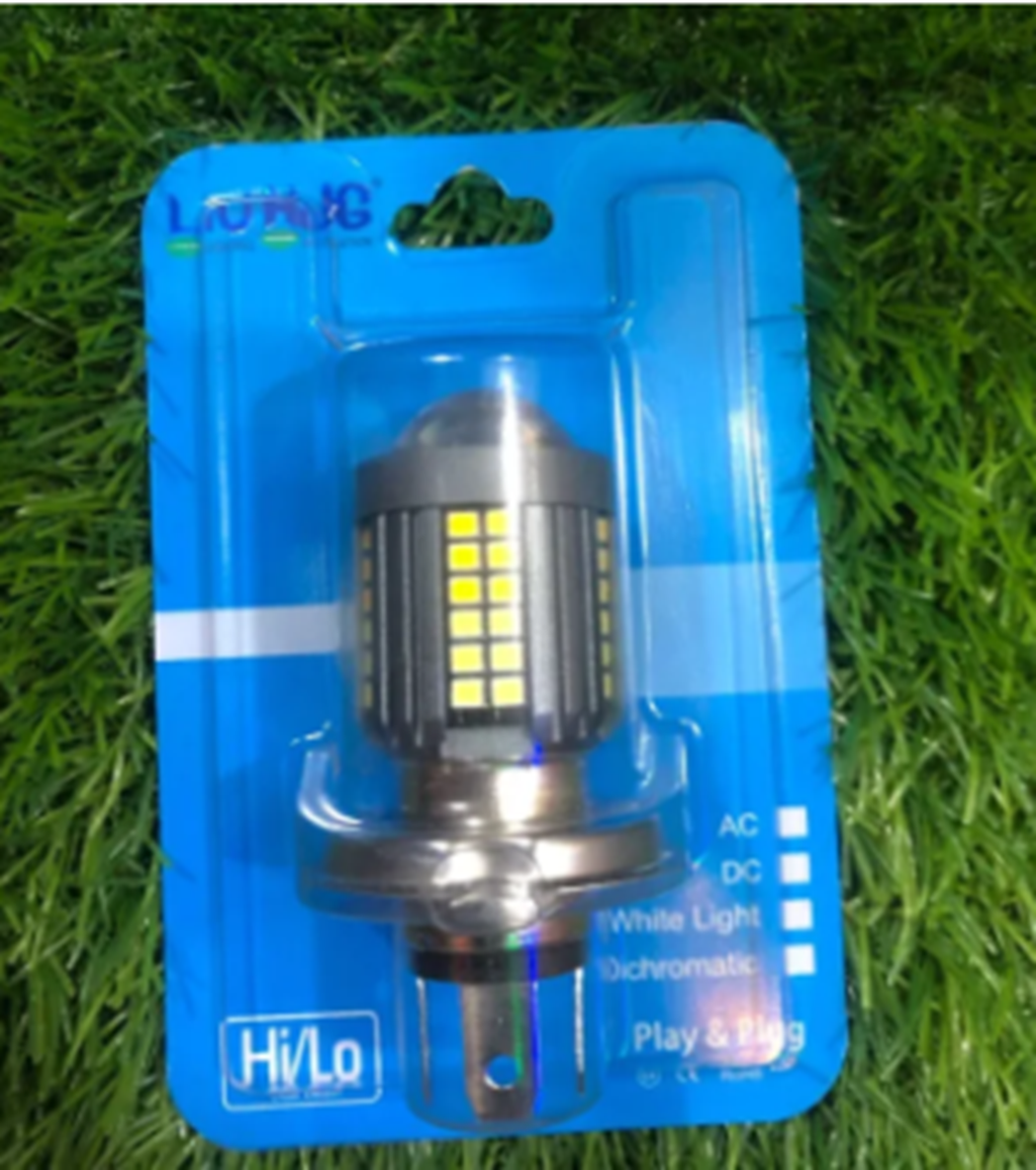 LIU HJG 60 LED 360 Super Bright Dual Color H4 LED Moto LED Motorcycle Headlight Bulbs CSP Lens White Yellow Hi Lo Lamp Scooter Accessories DC 12V