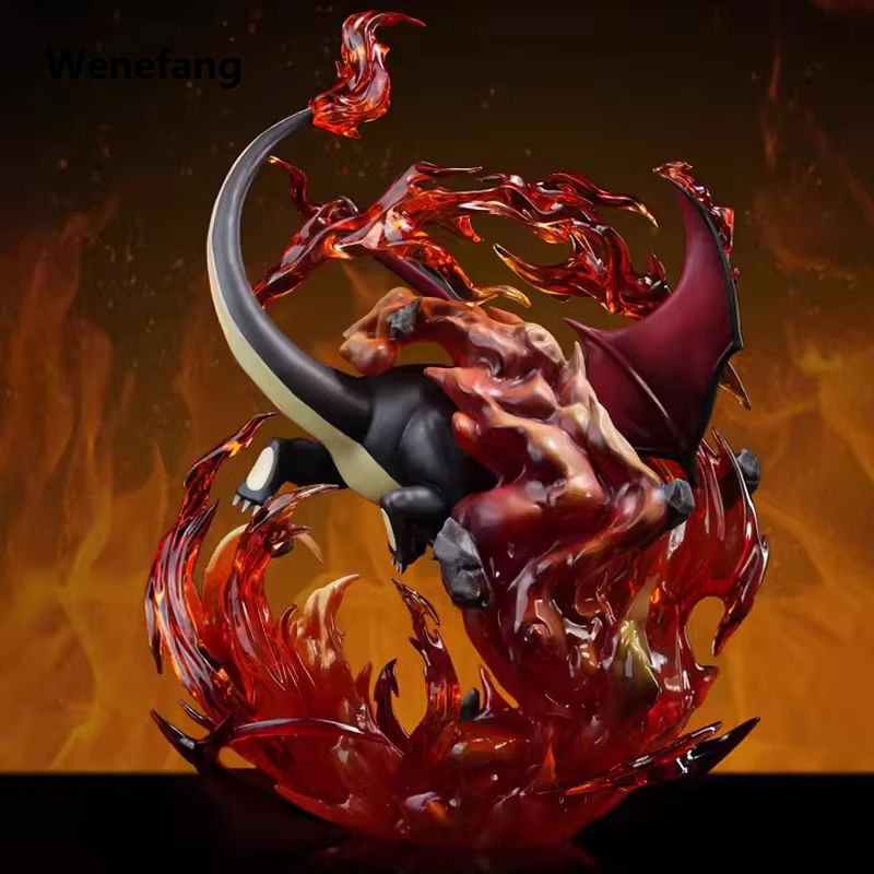 Wenefang New Pokemon Anime Charizard Figures 1/20 Action Cute Statue Model New Firedragon Desktop Decoration Collection Gift For Children
