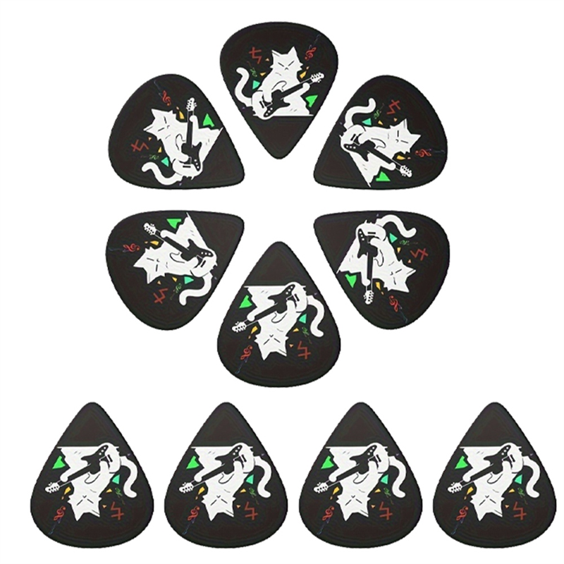 Sojhoop 10 Pcs Original Sound Guitar Picks, Double-Sided Printed Ukulele Guitar Finger, Gift for Music Lovers