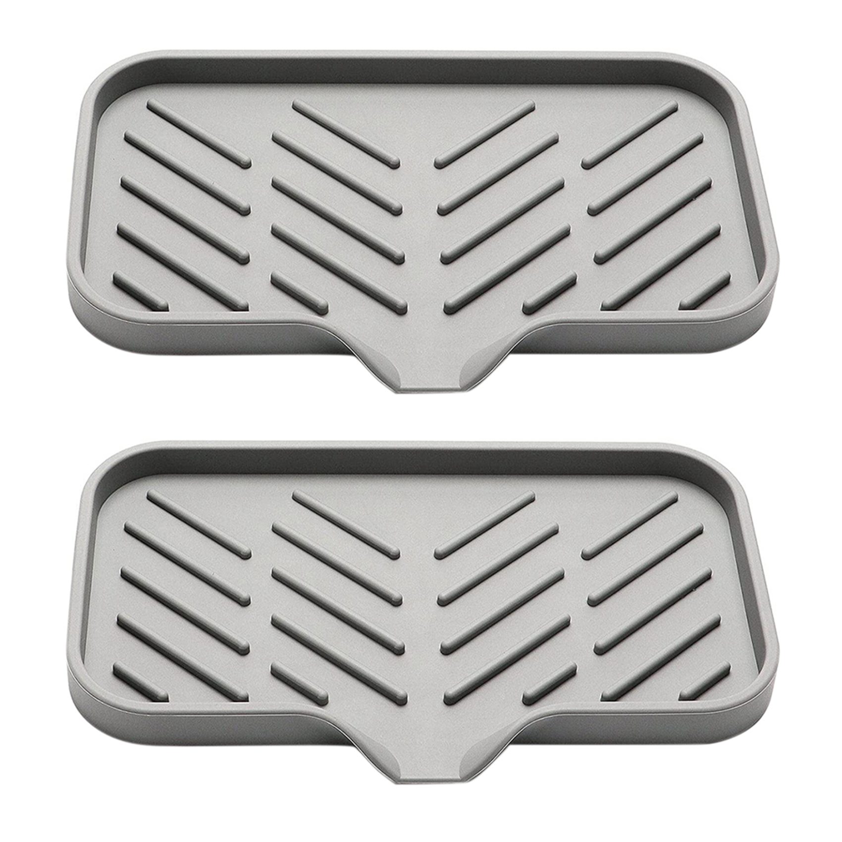 fasdaga 2X Silicone Kitchen Soap Tray, Sink Tray Drain Sponge Rack, Sink Storage Tray, Used for Sponge Soap Dispenser Scrubber