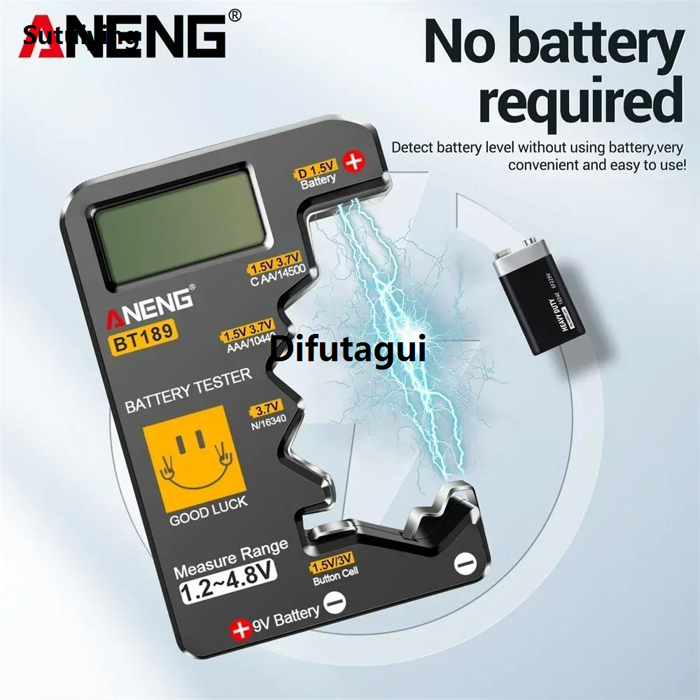 Difutagui Sutuiying Battery Tester Universal Digital LCD Battery Checker AA New style AAA 2025 C D 9V 1.5V Button Cell Battery Voltage Tester BT-168D