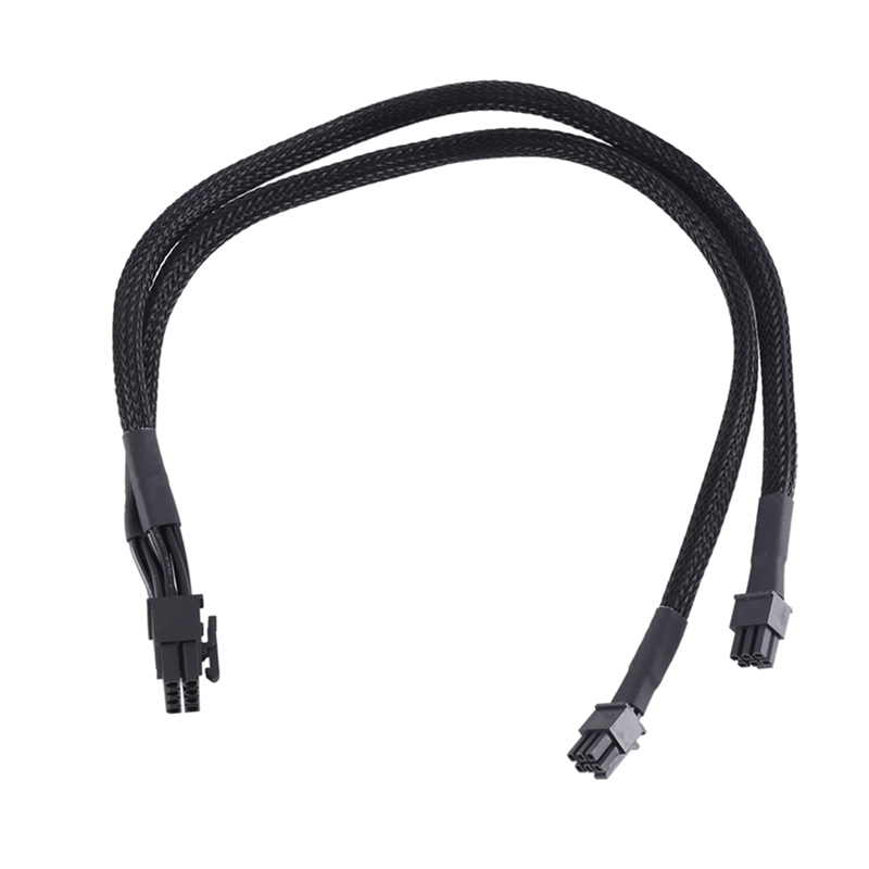 5X Dual Mini 6 Pin to 8 Pin PCI Express Video Card Power Adapter Sleeved Cable for Pro Tower/Power G5 15-Inches