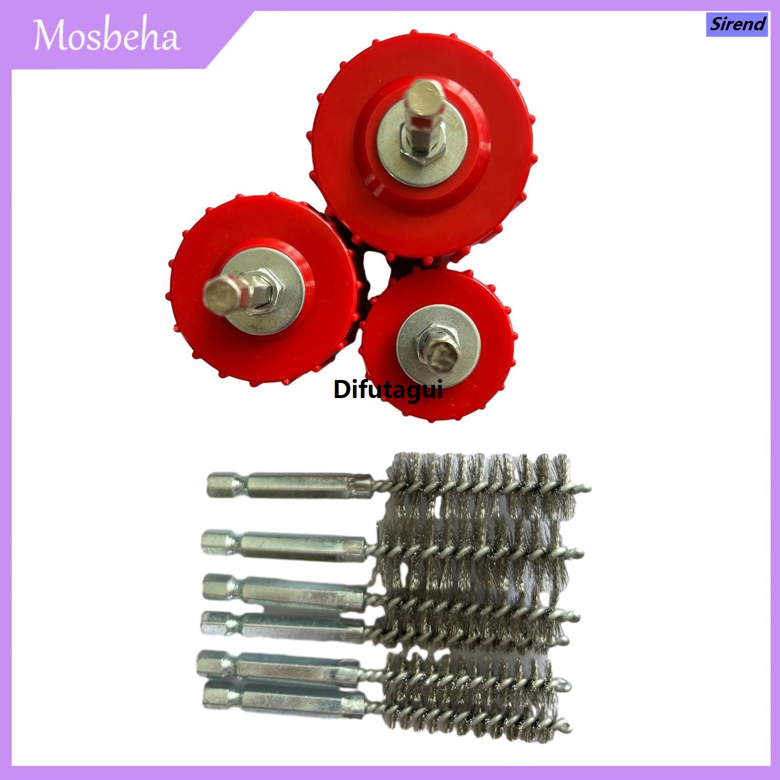 Difutagui Mosbeha Fast Copper Pipe Cleaning Solution 3pcs Copper Pipe Cleaner Set for Power Drill Tube Cleaning Brush with Stainless-steel Bristles Ideal for Cleaning Copper/bronze/brass Pipes 1/2 3/4 1 Sizes Wire