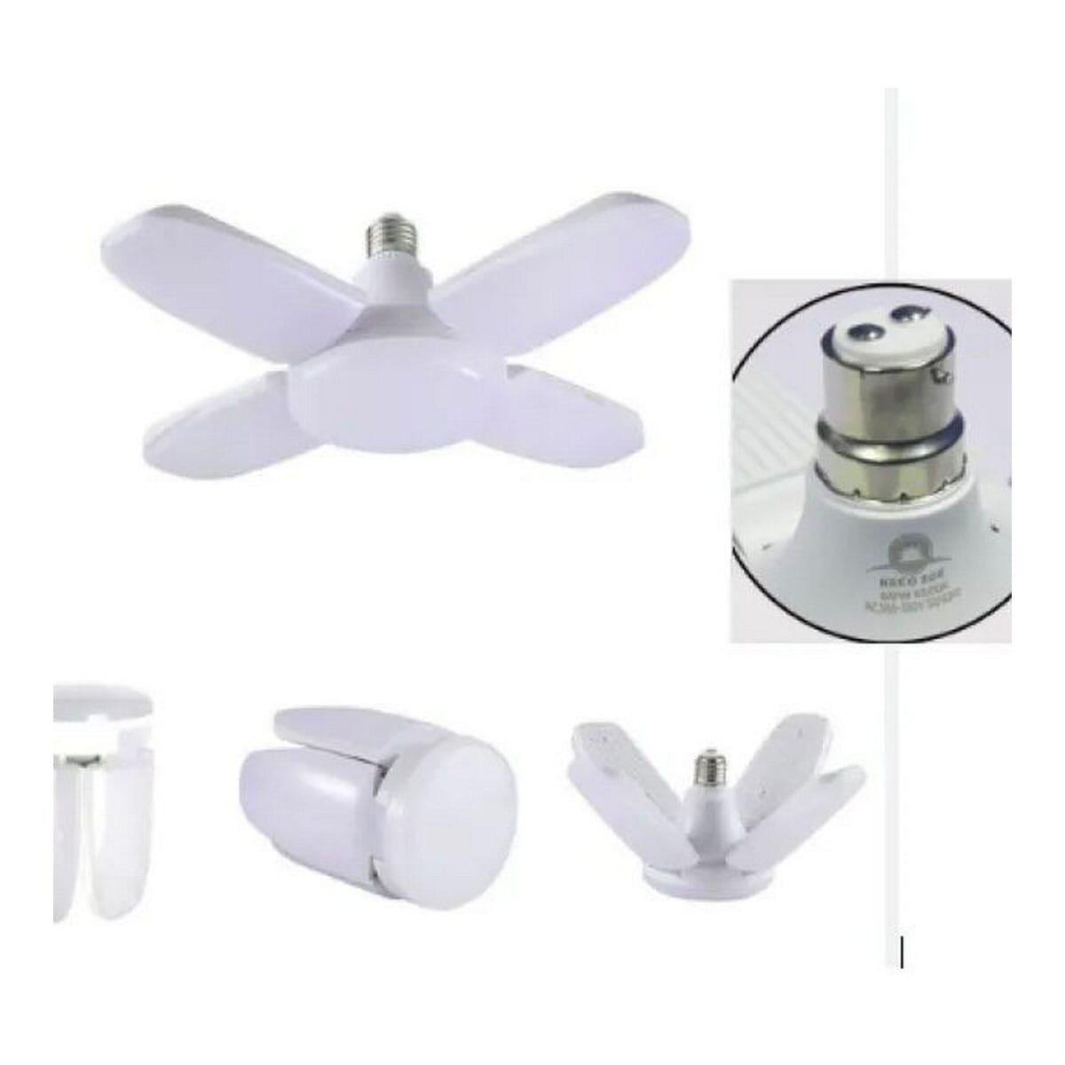 Fan Blade LED Bulb Lamp 28W Mini Foldable Angle Adjustable 85-265V High Brightness Lamp