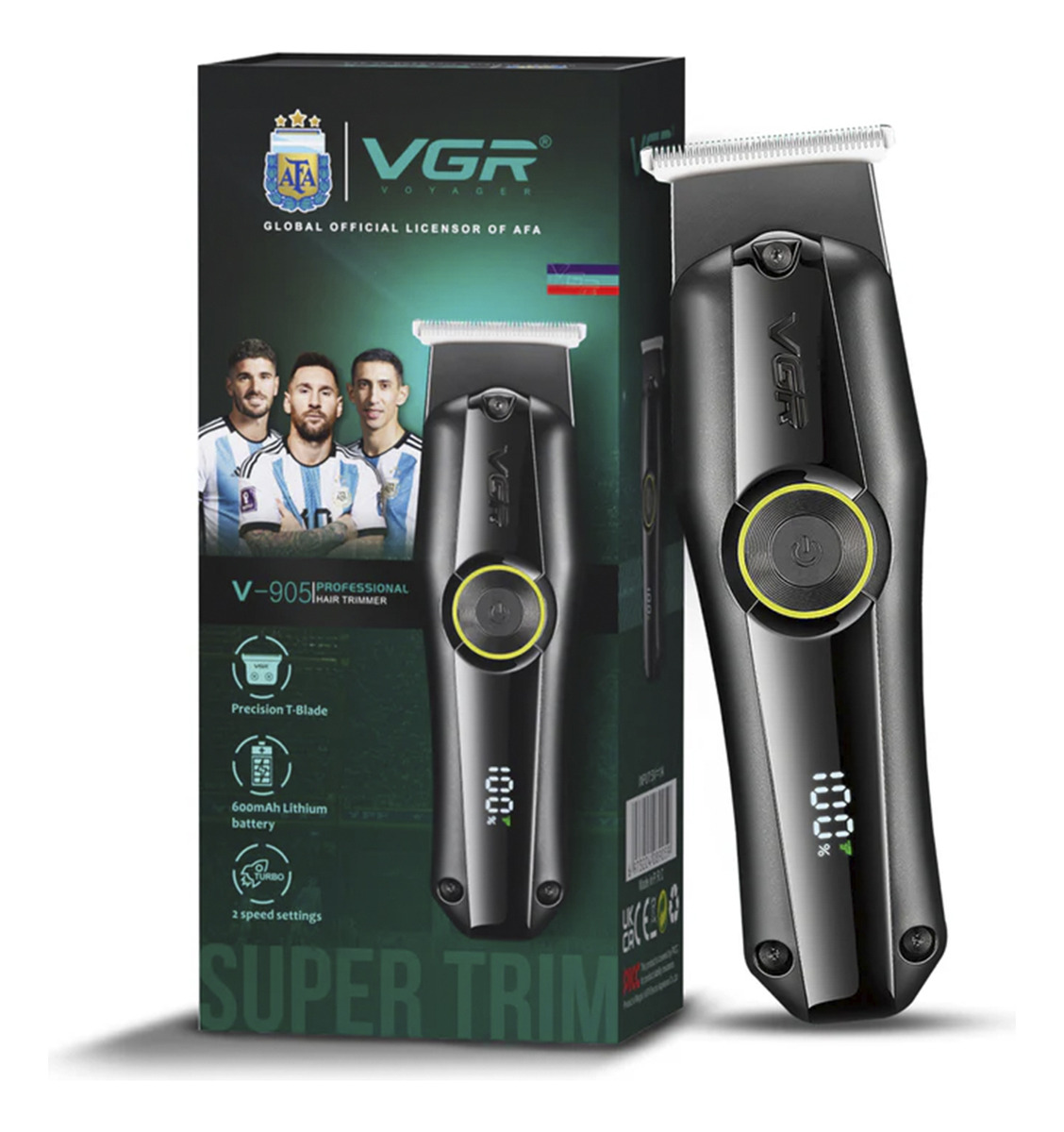 DealSpot VGR V-905 Professional Hair Trimmer for Men | Cordless Rechargeable Beard & Hair Clipper | Stainless Steel Precision Blades | High-Speed Low Noise Motor | Adjustable Cutting Length Grooming Machine for Salon & Home Use