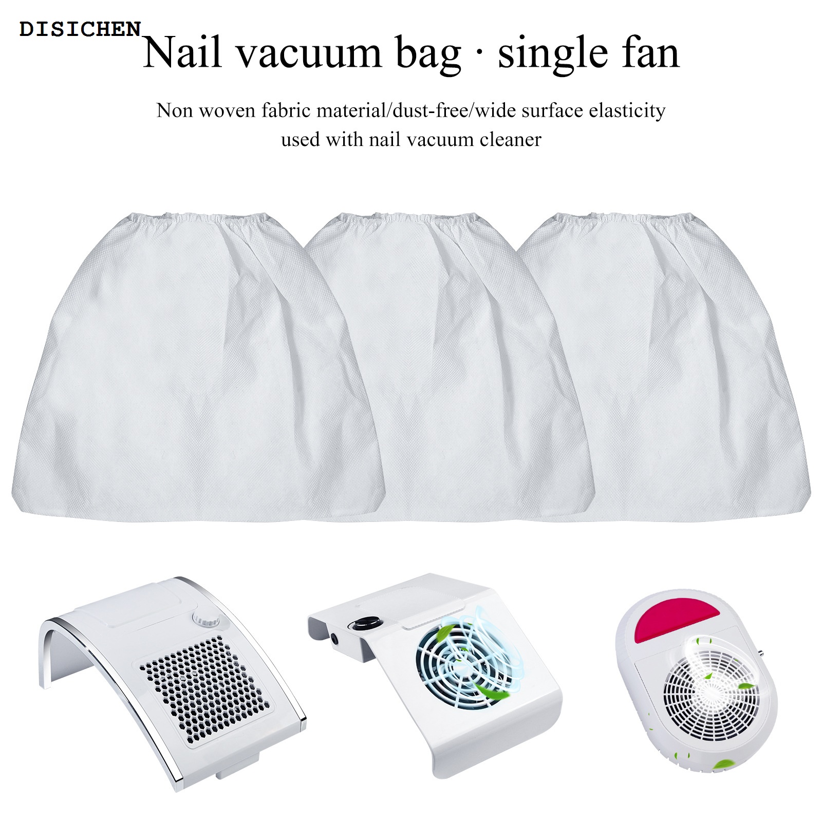 DISICHEN Profesional 5/10pcs Dust Nail Collector Bag Vacuum Cleaner Nail Dust Suction Collection Bag Replacement Bag Manicure Dust Nail Equiment Tool