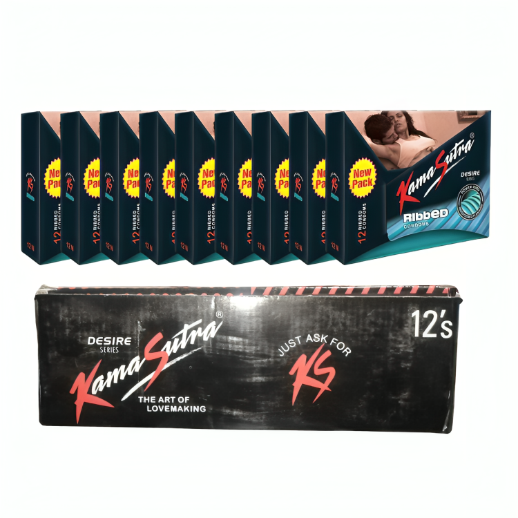 Desire Series Ribbed Condoms|| Box Of 20
