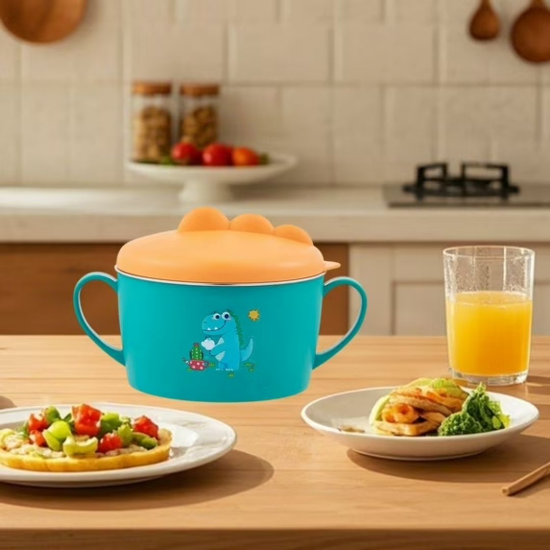 Premium Stainless Steel Baby Bowl & Spoon Set - Perfect for Mealtime