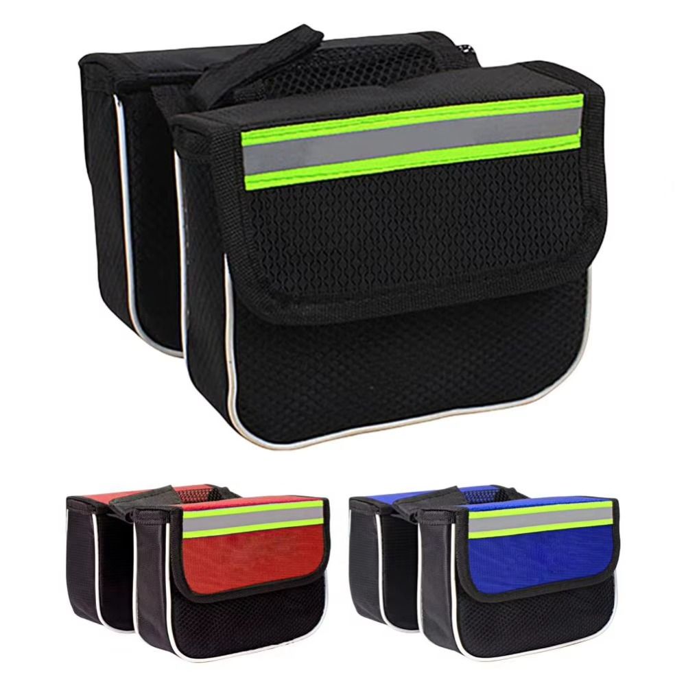 New Large Capacity Bicycle Saddle Bag Waterproof Oxford Cloth Bicycle Front Beam Bag Cycling Flip Opening MTB Trunk Bag