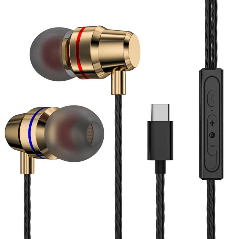Type C Headphone For Xiaomi 11T 10T For Huawei P30pro Earphone With Microphone Wired Sport Headsets