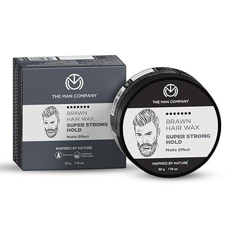 The Man Company Hair Styling Brawn Wax Cream with Almond Oil & Argan Oil 50g