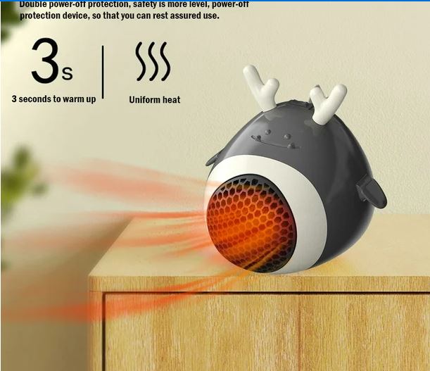 Small Space Heater Fast Heating Desktop Heater Small Bedroom Heater Household Mini Mute Small Solar Hot Air Blower