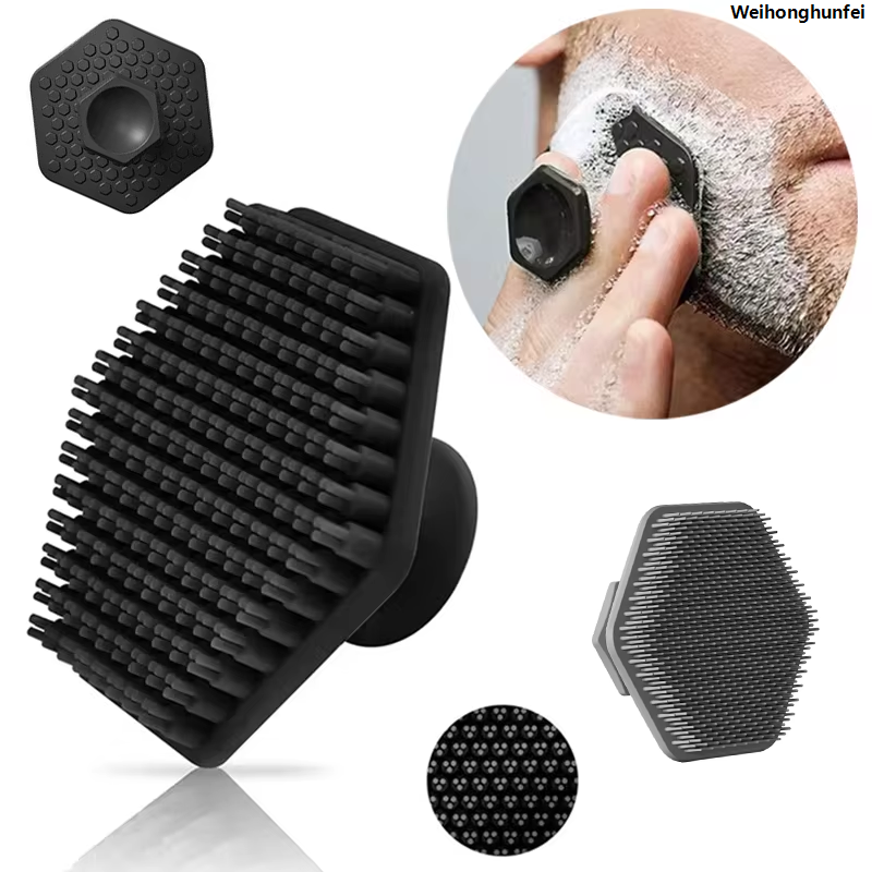 WeihonghunfeiFifty percent discount Silicone Facial Cleansing Brush Silicone Mini Facial Deep Cleansing Shaving Massage Facial Brush Face Washing Brush Men
