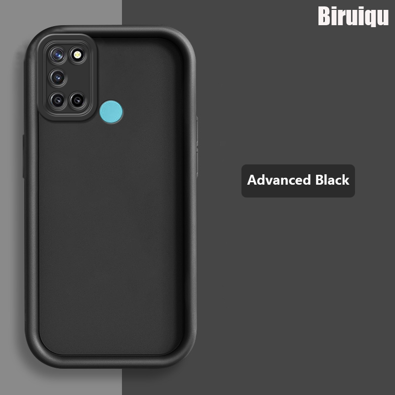 Biruiqu For Realme C17 New Angel Eye Step Lens Full Pack Thickened Anti Drop Silicone Protective Cover