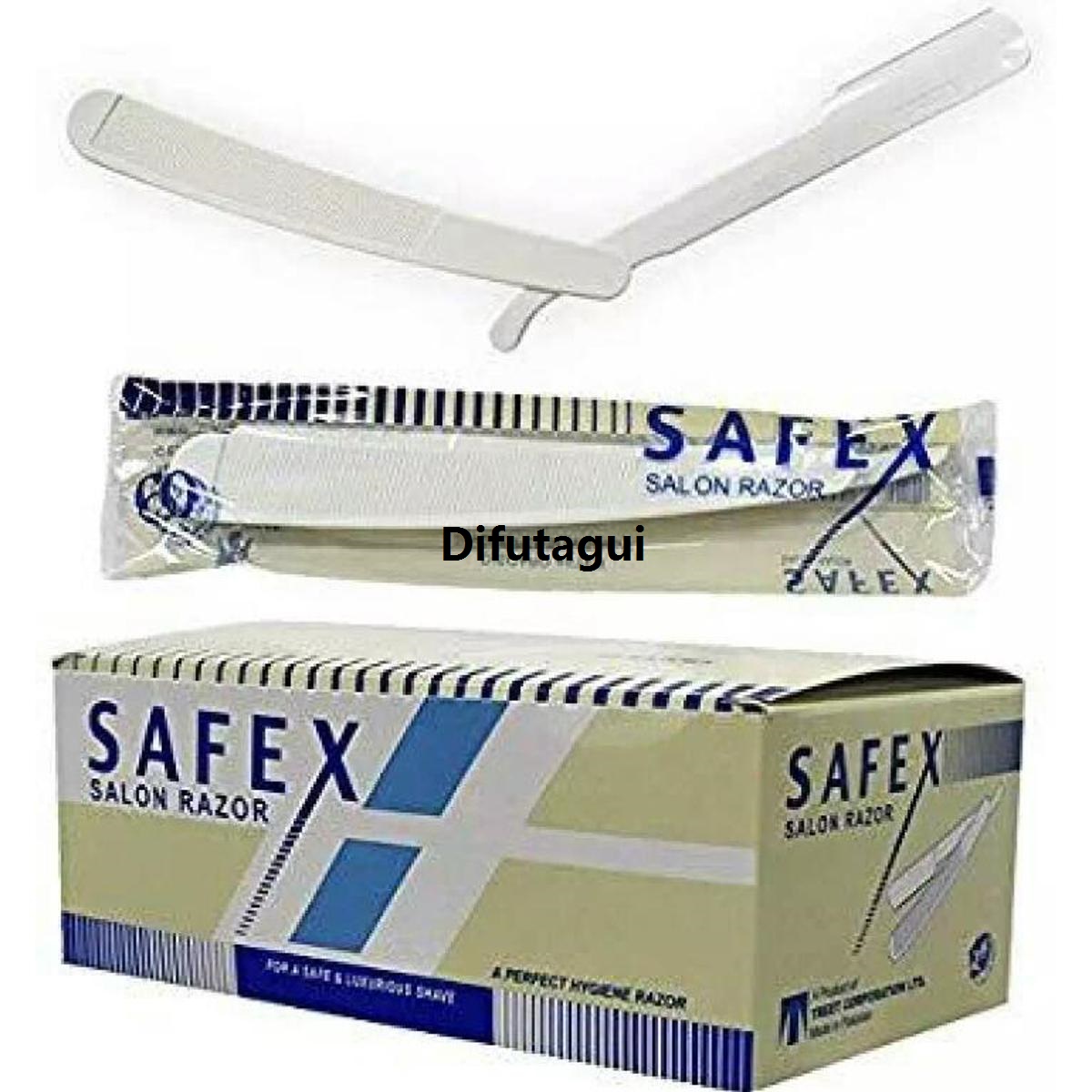 Difutagui New style 25pcs Safex Folding Disposable Shaving Razor Professional Barber Hair Shaving Single Blade for Personal and Salon Profesional Use (Pack 25), Straight Cut Throat Razor Hospital Medical Patient Shaving Razor For Men One Time Cutting and