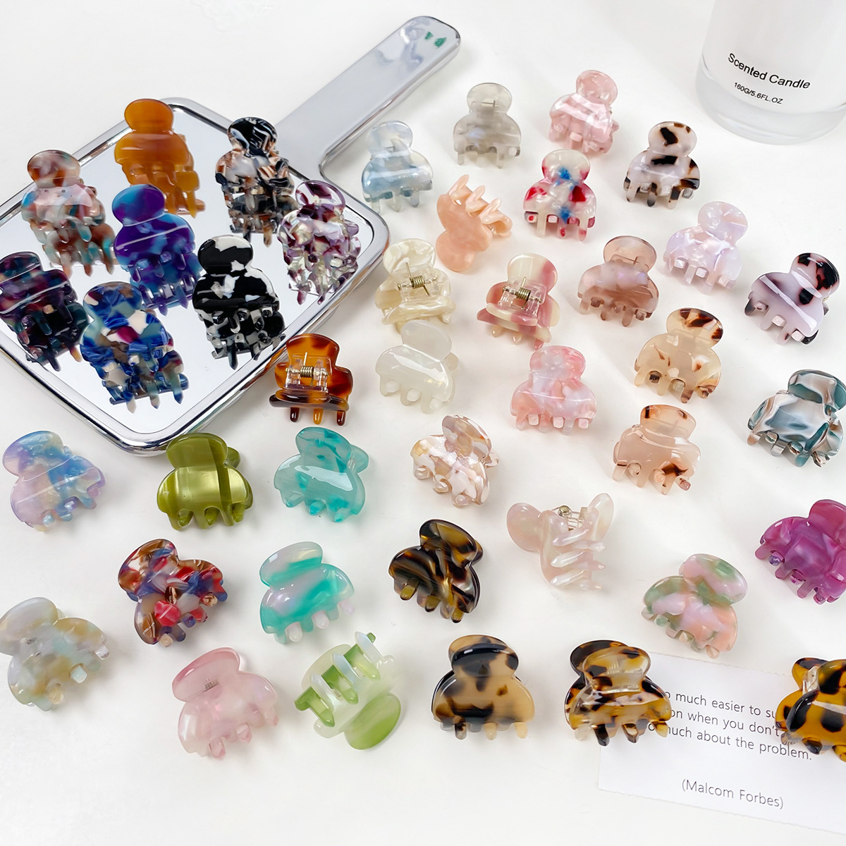 Korean dopamine mini acetic acid grab clip sweet children's hair accessory bangs broken hairpin top clip cute hair accessory girl