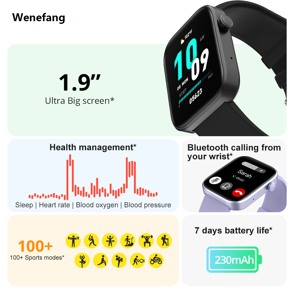 Wenefang COLMI P71 Smartwatch for Men And Women with Voice Calling Health 2025 New Monitoring IP68 Waterproof Smart Notifications Voice Assistant