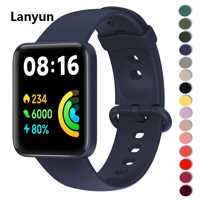Lanyun Sport Silicone Strao For Xiaomi Watch 2 Lite Smart Watch Original 【2025 Version】 Comfortable Wristband For Redmi Watch 2 Lite Correa Bracelet
