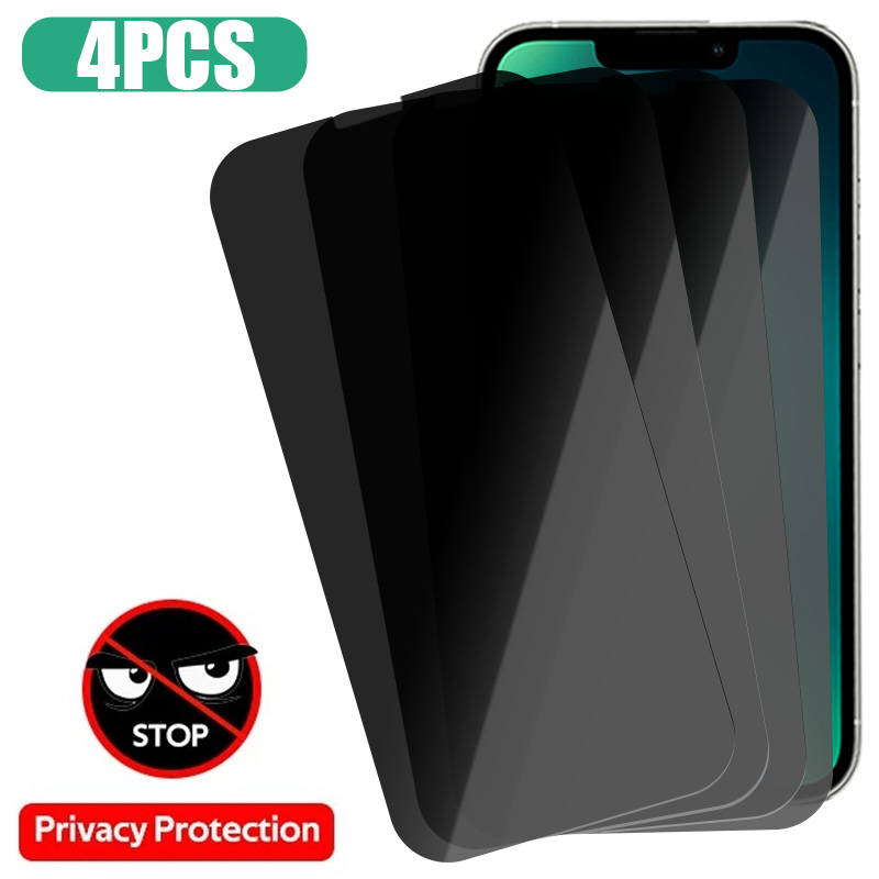 HOT 4Pcs Privacy Glass For iPhone11 12 13 14 Pro Max Mini Anti Spy Peeping Screen Protector For iPhone14 6 6S 7 8 Plus SE 2020 2022