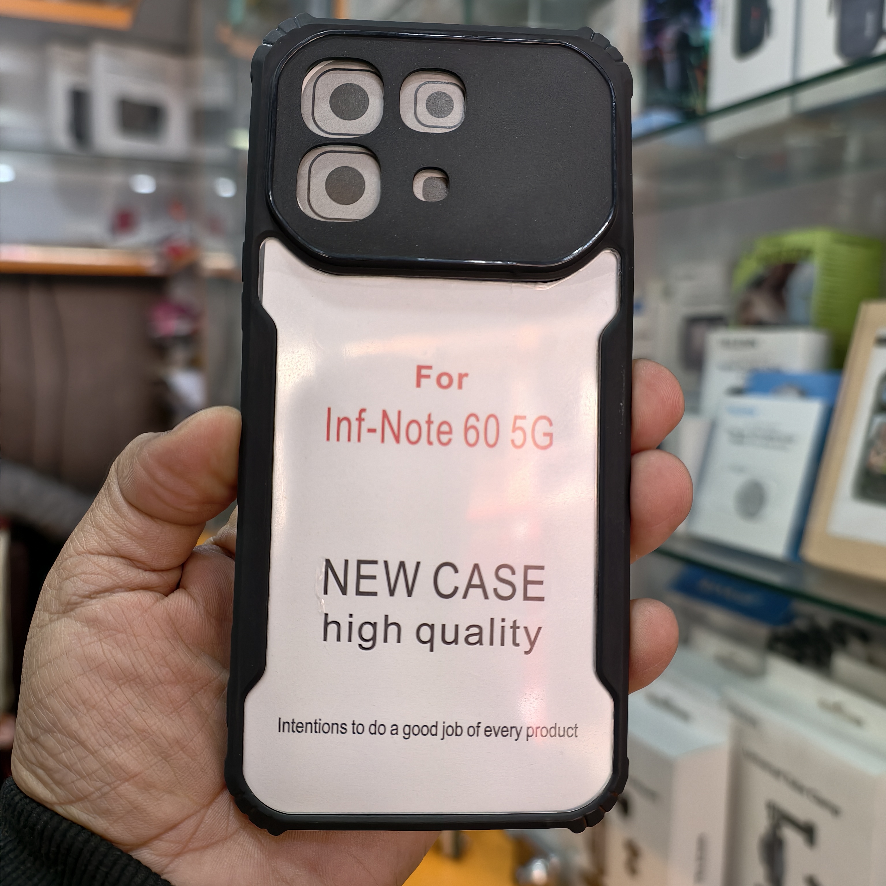 Shockproof Crystal Clear Back Cover Case for Oppo A6X | 360 Degree Protection | Protective Design | Transparent Back Cover Case for Oppo A6X (PC & TPU, Black Bumper)