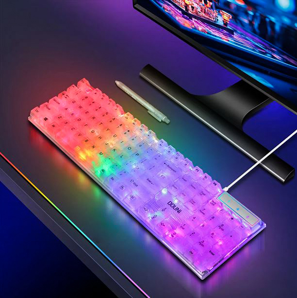KB101 Transparent Gaming Keyboard with RGB Light