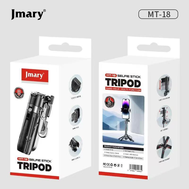 Jmary Mini Selfie Stick And Tripod With Bluetooth Remote (MT - 18)