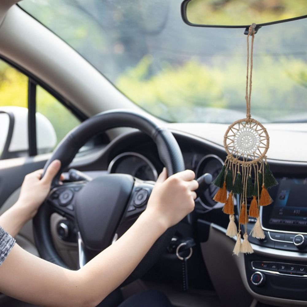 1pcs Mini Decoration Car Room Decor Tassel Woven Wall Hanging Dream Catcher Dream net