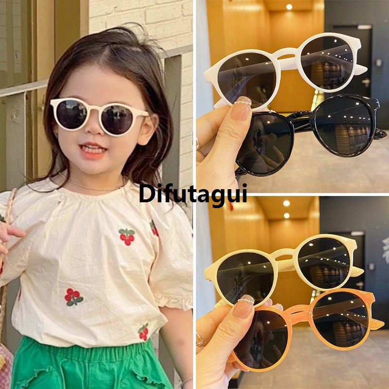 Difutagui 2025 New [ New ] Children's Sunglasses Boys and Girls Sunshade Cute Sales promotion Fashion Fashion Baby Female Summer Catwalk UV Protection Glasses