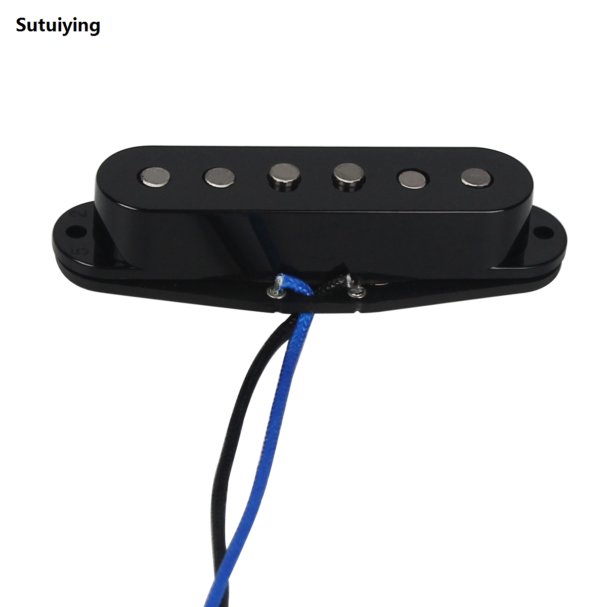 Sutuiying FLEOR 1PCS Alnico 5 Guitar Single Coil Pickup 52mm Luxury Staggered Pole Pieces Electric Guitar Pickup