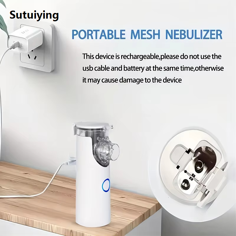 Sutuiying WF Quiet Inhaler Asthma Portable Medical Nebulizer Inhlaer Mini Fifty percent discount Ultrasonic Vibrating Mesh Nebulizer For Kids Adults Health Care
