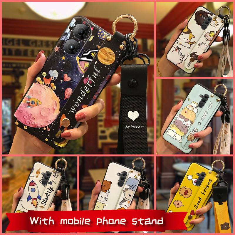 Cute Silicone Phone Case For ZTE Nubia Neo3 5G Ring Soft case Durable Shockproof Kickstand Cartoon Anti-knock Panda